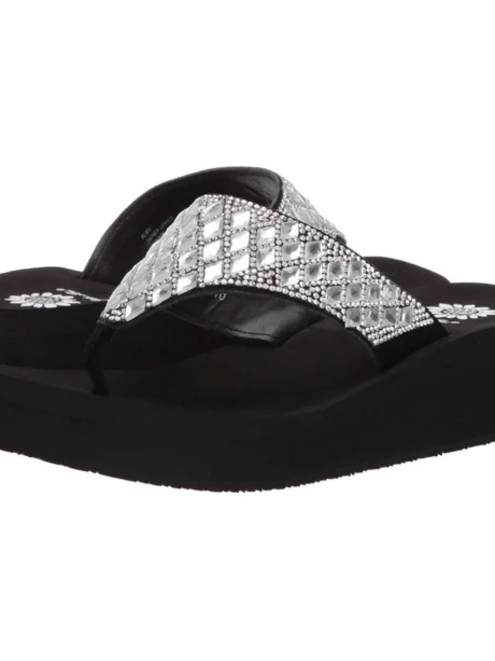 Yellow Box padmell clear wedge flip flops sandals medium width m
New in box
